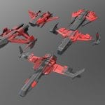 Low poly spaceship collection