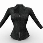 Medieval Embroidery Black Top Jacket