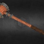 Medieval mace low poly