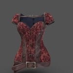 medieval steampunk corset top with shrug.thumb 1