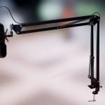 Microphone animated / riged with Boom arm