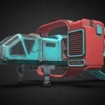 Old Cargo Spaceship with interiors