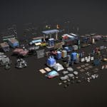 Post Apocalyptic Low Poly Props