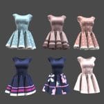 Ruffled Mini Skirt Cap Sleeves Retro Dress