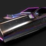 Scifi cyberpunk car
