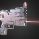 SciFi Laser Weapon Low Poly PBR