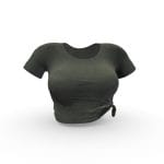 Side Knotted Female Jersey Tshirt