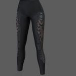 Skinny Leggings With Applique Skin Effect
