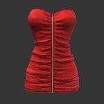 Strapless Ruched Mini Dress