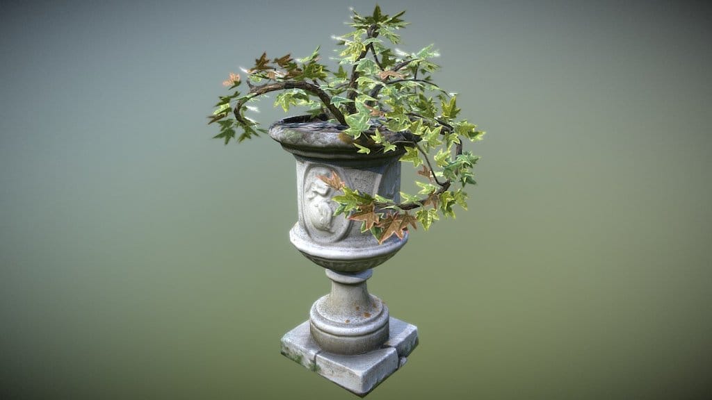 street flower pot with vegetation.thumb