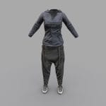 Street Hip Hop Style Outfit Pants Shoes Jacket