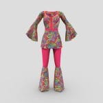 Tie Dye Hippi Boho Outfit Costume