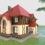 Comfortable cottage 2 floor 11 x 11 m. 170m.quad