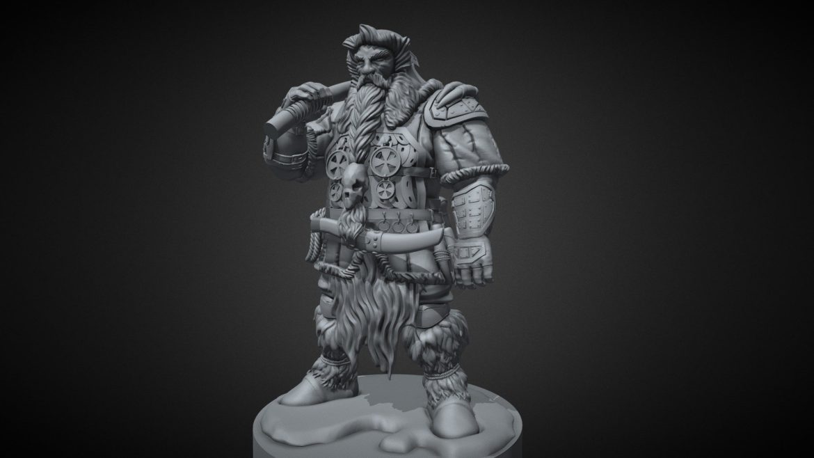 dwarf hunter 3d print model.thumb