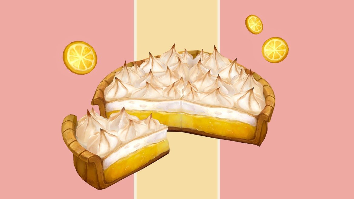 handpainted lemon meringue tarte.thumb
