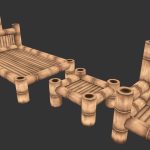 handpainted low poly bamboo furniture.thumb