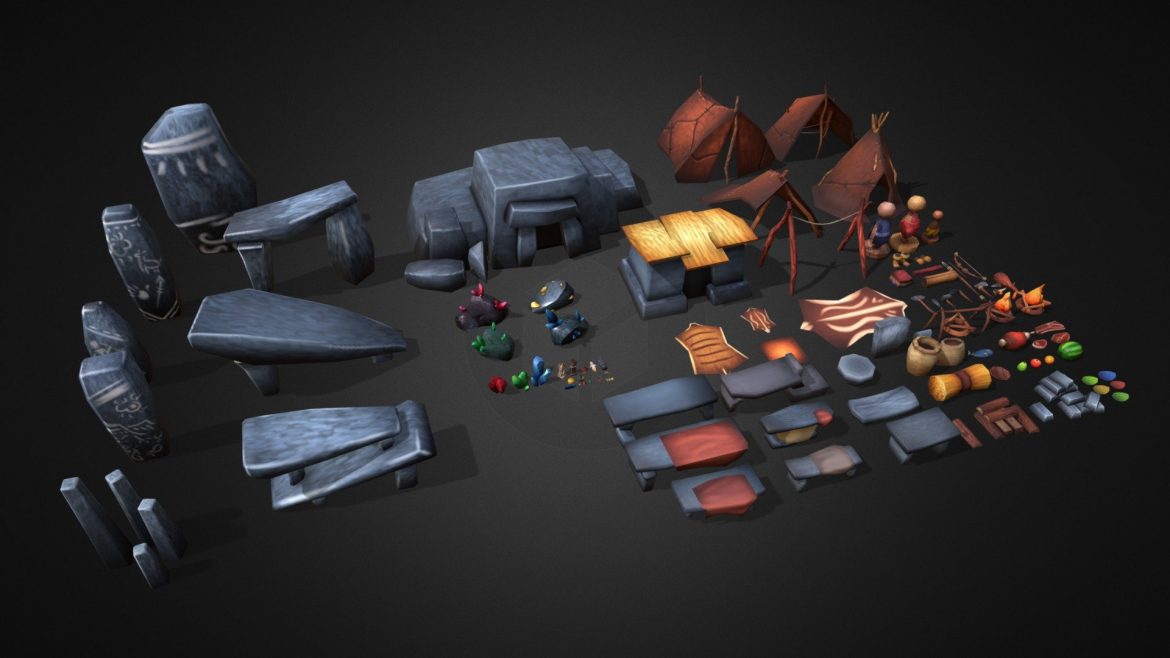 handpainted lowpoly pack stone age.thumb