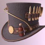 HAT – Steampunk Top Hat – PBR Game Ready