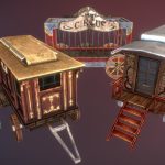 Horror circus vagons