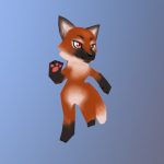 Low Poly Maned Wolf