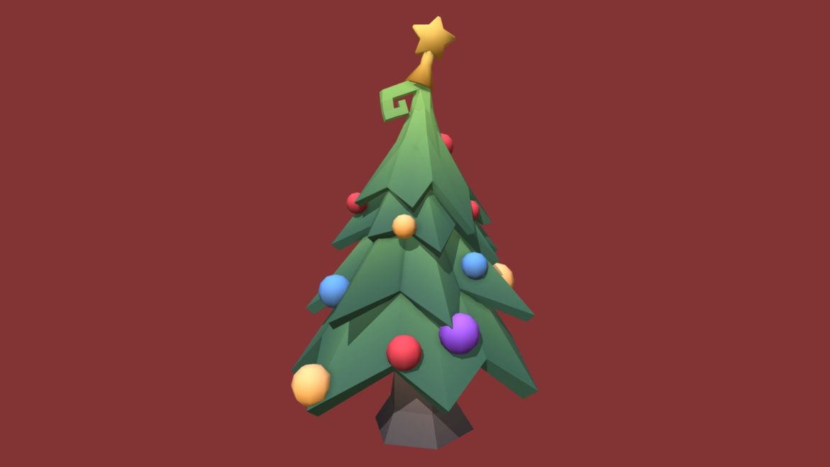 low poly tree christmas tree.thumb