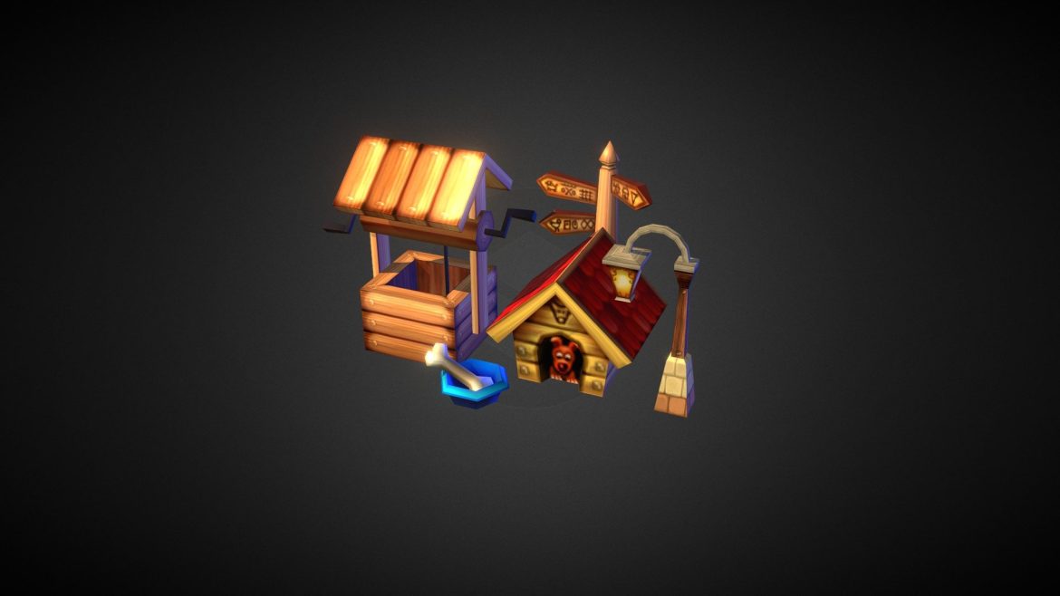 lowpoly dog house.thumb