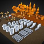 Lowpoly Toon Autumn Forest