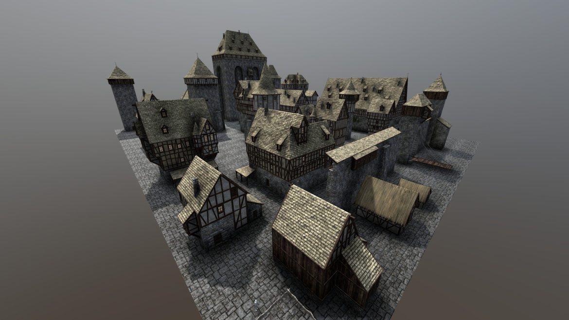 medieval town kitbash.thumb