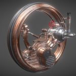 Monocycle Steampunk PBR