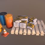 PBR Stylized / Cartoon – Construction site props