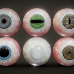 Realistic hand painted eyes