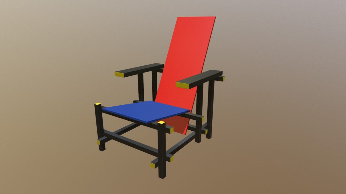 red and blue chair by gerrit thomas rietveld.thumb