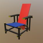 Red And Blue Chair By Gerrit Thomas Rietveld