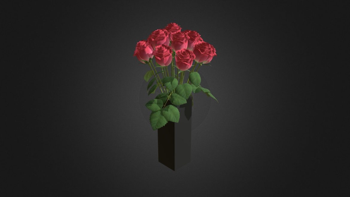 red roses in glass vase.thumb