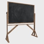 Reversible freestanding chalkboard