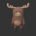 Rigged Moose Character