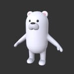 rigged polar bear character.thumb
