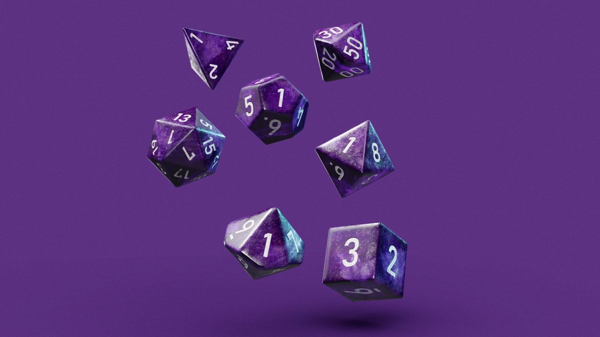 rpg dice set pbr game ready model.thumb