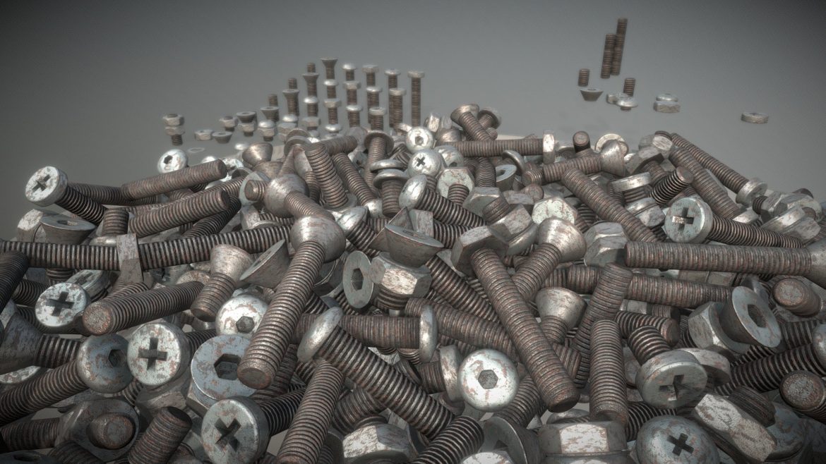 rusty nut and bolt package low poly.thumb
