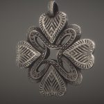 Shamrock Heart Pendant (lowpoly)