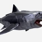 Shark Low Polygon Art Ocean Fish
