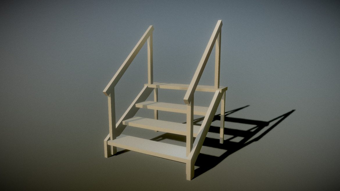 small lowpoly metal staircase.thumb