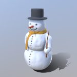 Snowman / Schneemann Low-Poly Version
