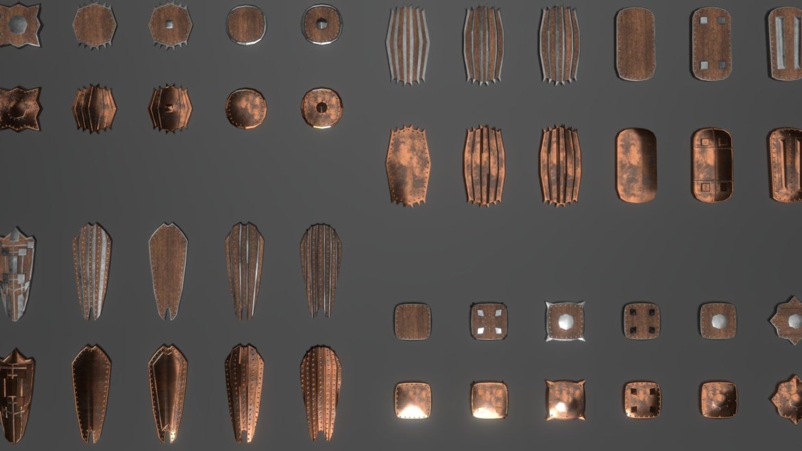 superfuntimes big pile of low poly shields 1.thumb