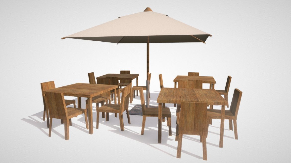 terrace restaurant low poly.thumb