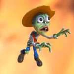 Toon Cowboy Zombie Character