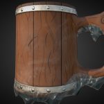 Toon Style Wooden Beer Mug
