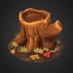 Tree Stump – Hand Painted