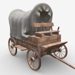 Wagon wooden covered