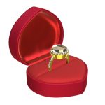 Wedding ring in a heart shaped box